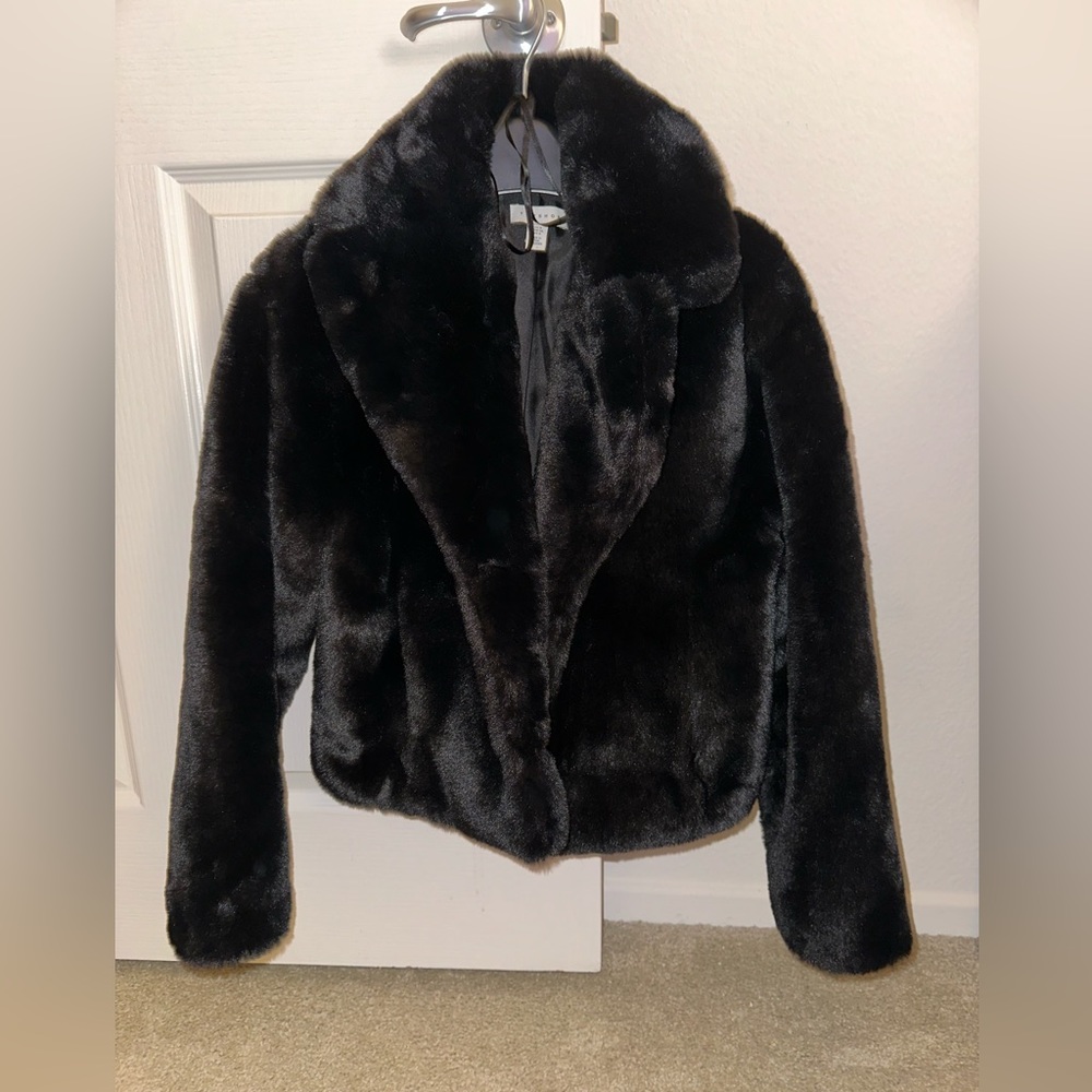 Black Faux Fur Jacket